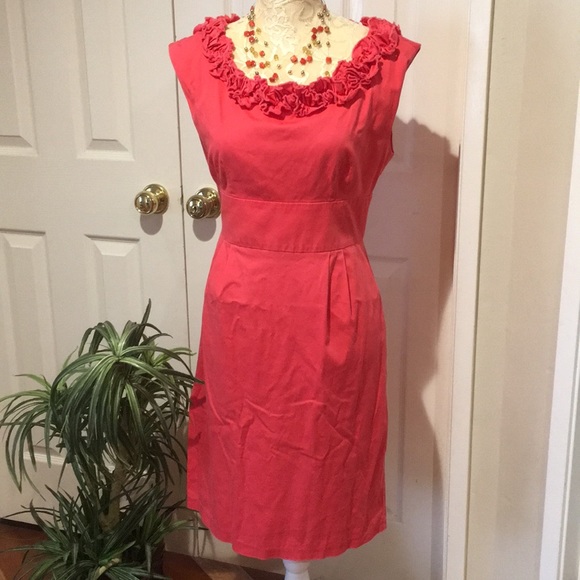 Maggy London Dresses & Skirts - Cute Coral Maggy London Dress Ruffles 10 Ladies